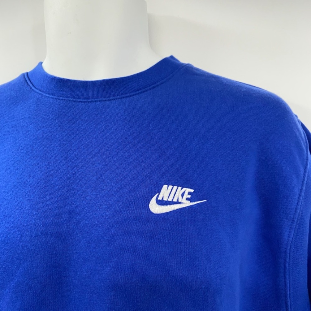 Nike Sportswear Club Fleece Crewneck Sweatshirt Game Royal Men Large BV2662-480 - Picture 6 of 11